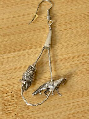 Liquid Silver Sterling Fetishes Dangle Earrings